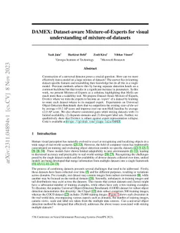 DAMEX: Dataset-aware Mixture-of-Experts for visual understanding of
  mixture-of-datasets