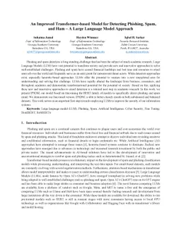 An Improved Transformer-based Model for Detecting Phishing, Spam, and
  Ham: A Large Language Model Approach