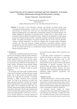 Causal Inference on Investment Constraints and Non-stationarity in
  Dynamic Portfolio Optimization through Reinforcement Learning