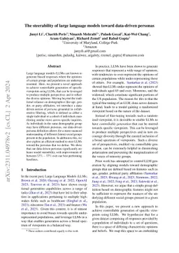 On the steerability of large language models toward data-driven personas