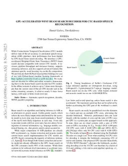 GPU-Accelerated WFST Beam Search Decoder for CTC-based Speech
  Recognition