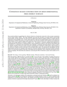 Consensus-based adaptive sampling and approximation for high-dimensional energy landscapes