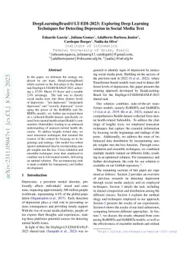 DeepLearningBrasil@LT-EDI-2023: Exploring Deep Learning Techniques for
  Detecting Depression in Social Media Text