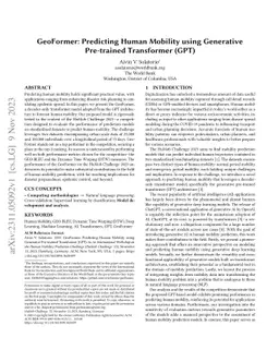 GeoFormer: Predicting Human Mobility using Generative Pre-trained
  Transformer (GPT)