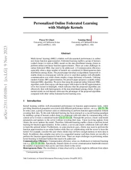 Personalized Online Federated Learning with Multiple Kernels