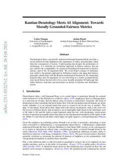 Kantian Deontology Meets AI Alignment: Towards Morally Grounded Fairness
  Metrics