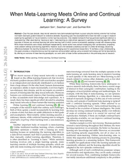 When Meta-Learning Meets Online and Continual Learning: A Survey