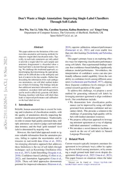 Don't Waste a Single Annotation: Improving Single-Label Classifiers
  Through Soft Labels