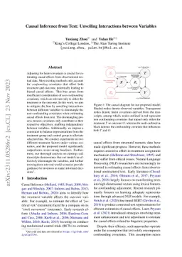 Causal Inference from Text: Unveiling Interactions between Variables