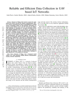 Reliable and Efficient Data Collection in UAV-based IoT Networks