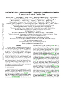 SynFacePAD 2023: Competition on Face Presentation Attack Detection Based
  on Privacy-aware Synthetic Training Data