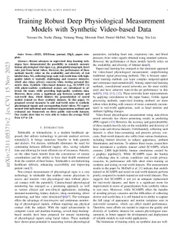 Training Robust Deep Physiological Measurement Models with Synthetic
  Video-based Data