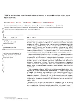 SIRE: scale-invariant, rotation-equivariant estimation of artery
  orientations using graph neural networks