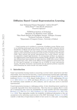 Diffusion Based Causal Representation Learning