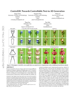 Control3D: Towards Controllable Text-to-3D Generation