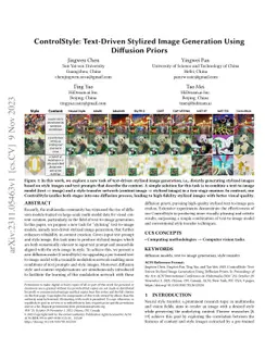 ControlStyle: Text-Driven Stylized Image Generation Using Diffusion
  Priors