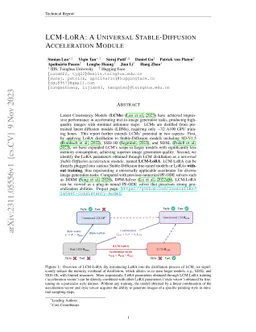 LCM-LoRA: A Universal Stable-Diffusion Acceleration Module