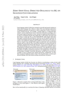 Zero-Shot Goal-Directed Dialogue via RL on Imagined Conversations