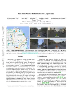 Real-Time Neural Rasterization for Large Scenes
