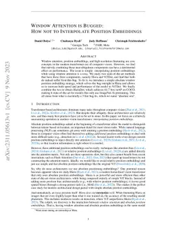 Window Attention is Bugged: How not to Interpolate Position Embeddings