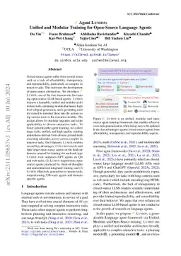 Agent Lumos: Unified and Modular Training for Open-Source Language
  Agents