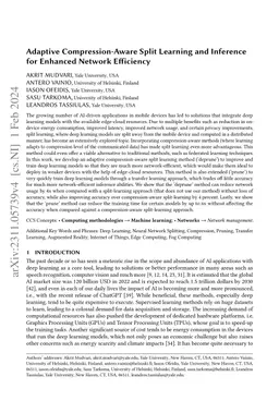 Adaptive Compression-Aware Split Learning and Inference for Enhanced
  Network Efficiency
