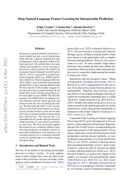 Deep Natural Language Feature Learning for Interpretable Prediction