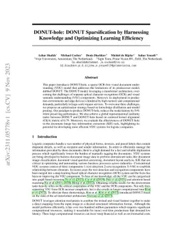 DONUT-hole: DONUT Sparsification by Harnessing Knowledge and Optimizing
  Learning Efficiency