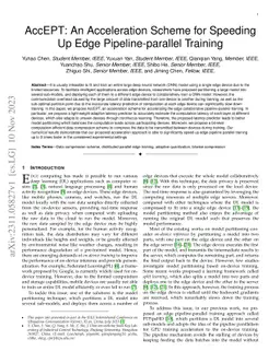 AccEPT: An Acceleration Scheme for Speeding Up Edge Pipeline-parallel
  Training