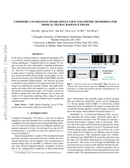UMedNeRF: Uncertainty-aware Single View Volumetric Rendering for Medical
  Neural Radiance Fields