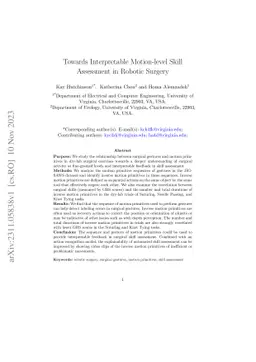 Towards Interpretable Motion-level Skill Assessment in Robotic Surgery