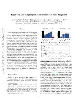 Layer-wise Auto-Weighting for Non-Stationary Test-Time Adaptation