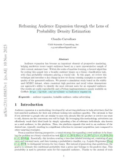 Reframing Audience Expansion through the Lens of Probability Density
  Estimation