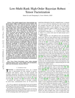 Low-Multi-Rank High-Order Bayesian Robust Tensor Factorization