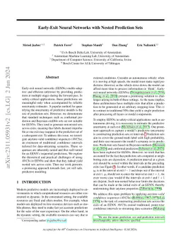 Early-Exit Neural Networks with Nested Prediction Sets