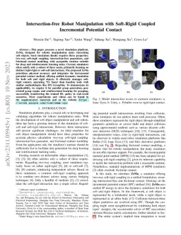 Intersection-free Robot Manipulation with Soft-Rigid Coupled Incremental
  Potential Contact