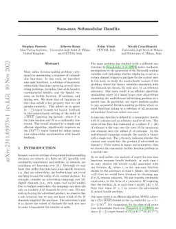 Sum-max Submodular Bandits