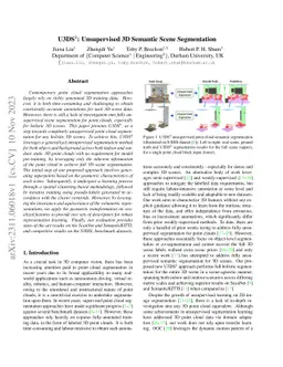 U3DS$^3$: Unsupervised 3D Semantic Scene Segmentation