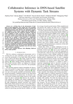 Collaborative Inference in DNN-based Satellite Systems with Dynamic Task
  Streams