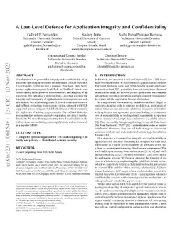 A Last-Level Defense for Application Integrity and Confidentiality