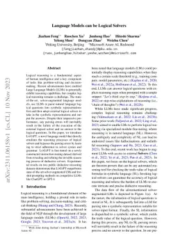 Language Models can be Logical Solvers