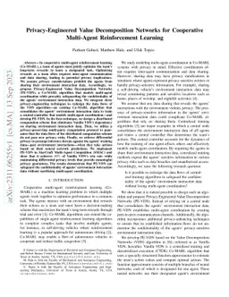 Privacy-Engineered Value Decomposition Networks for Cooperative
  Multi-Agent Reinforcement Learning