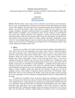 Partially Informed Elections -- Analyzing the Impact of Forced Ballot
  Truncation on Bucklin, Coombs, Plurality with Runoff, and Schulze