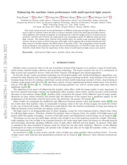 Enhancing the machine vision performance with multi-spectral light
  sources