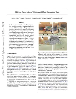 Efficient Generation of Multimodal Fluid Simulation Data
