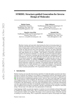 STRIDE: Structure-guided Generation for Inverse Design of Molecules