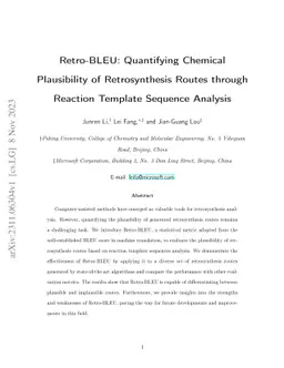 Retro-BLEU: Quantifying Chemical Plausibility of Retrosynthesis Routes
  through Reaction Template Sequence Analysis