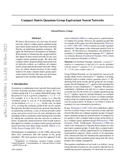 Compact Matrix Quantum Group Equivariant Neural Networks