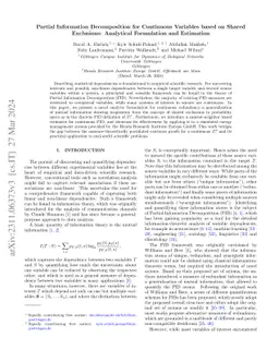 Partial Information Decomposition for Continuous Variables based on
  Shared Exclusions: Analytical Formulation and Estimation