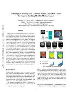 EviPrompt: A Training-Free Evidential Prompt Generation Method for
  Segment Anything Model in Medical Images